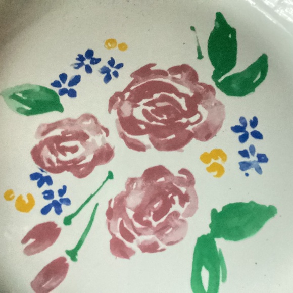 Enamelware 12 pc Giverny 6 Dinner & 6 Salad Plates EUC - Picture 8 of 9